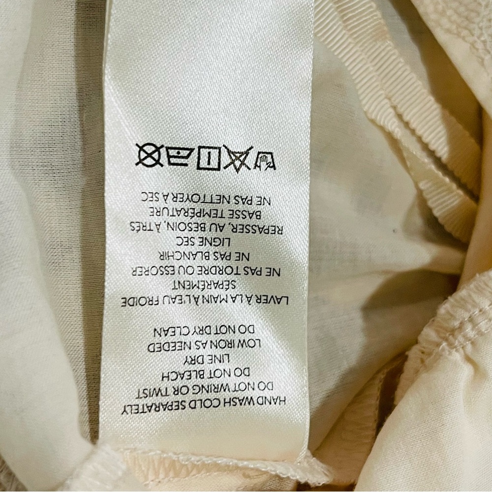 Anthropologie Lace Off-The-Shoulder Cream Blouse size XL - Picture 8 of 13